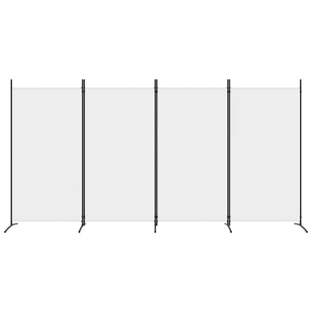 Kambario pertvara, 4 dalių, baltos spalvos, 346x180cm, audinys