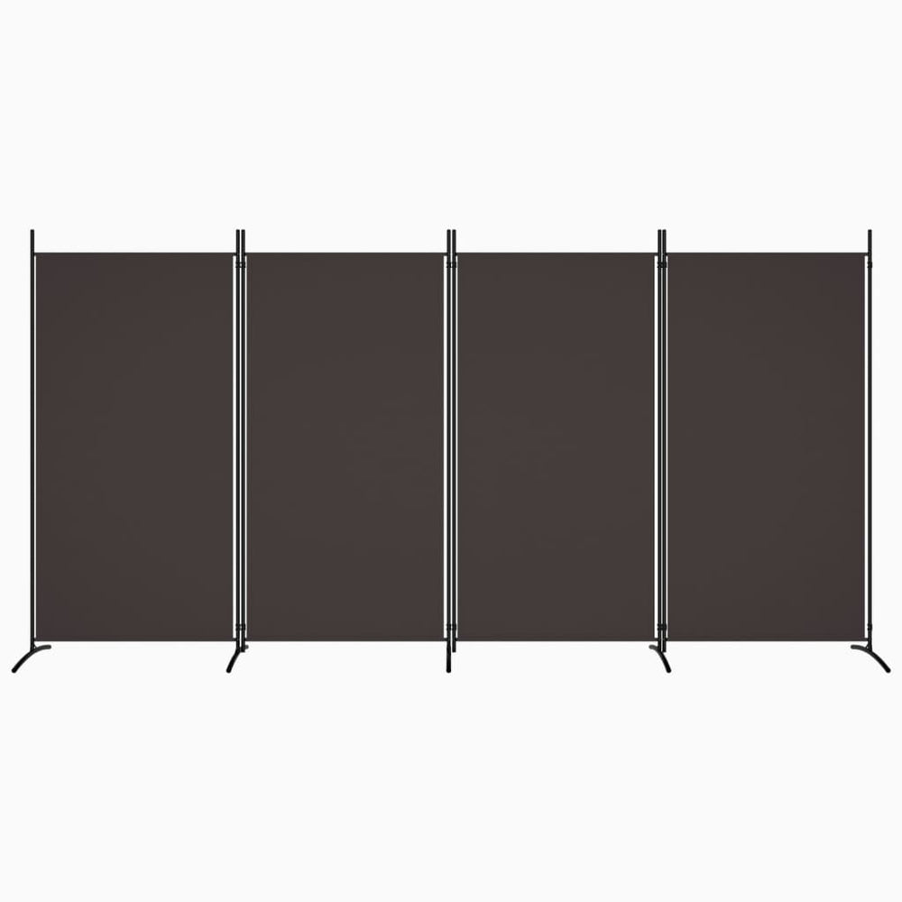 Kambario pertvara, 4 dalių, rudos spalvos, 346x180cm, audinys
