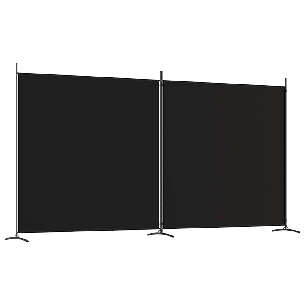 Room divider, 2-part, black, 348x180cm, fabric