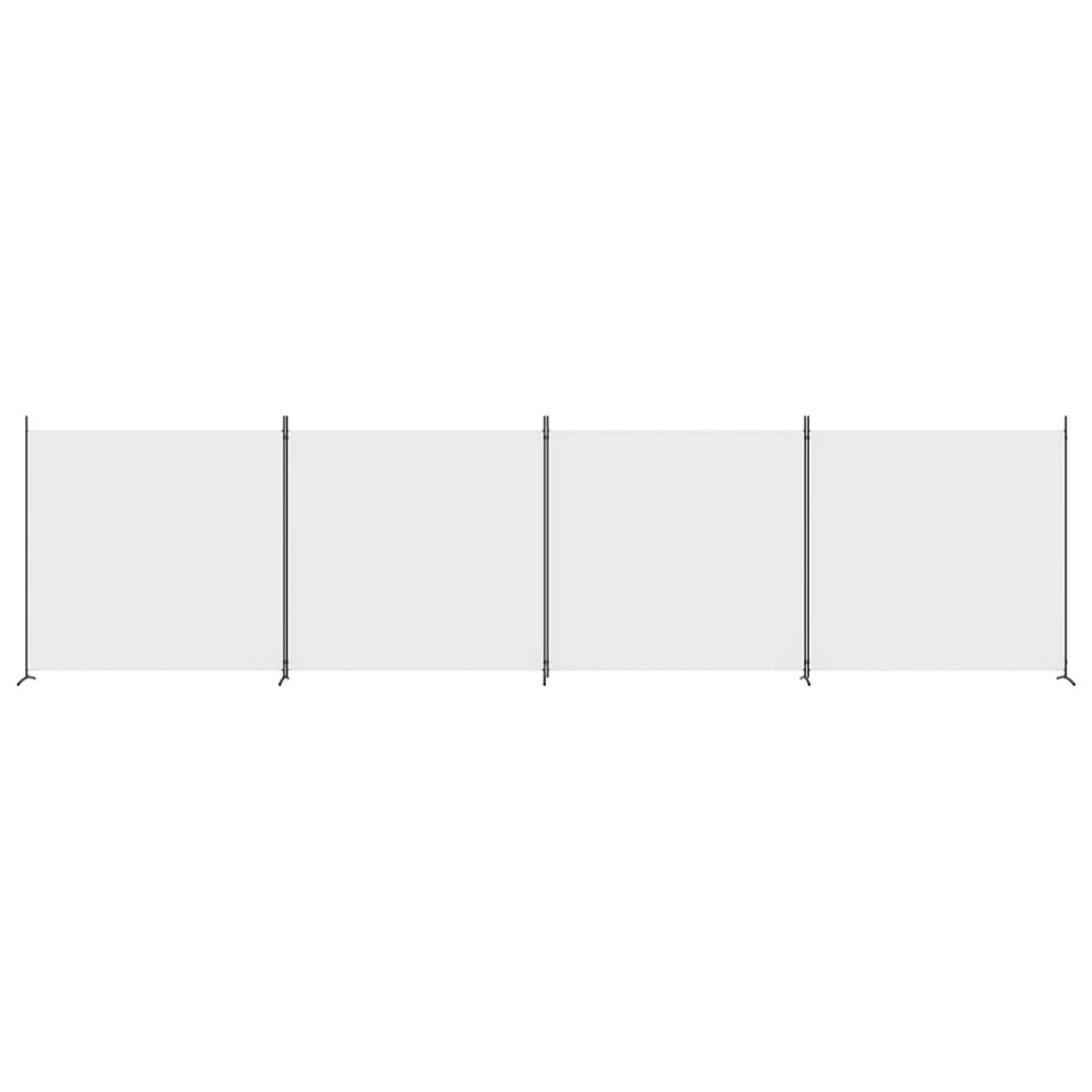 Kambario pertvara, 4 dalių, baltos spalvos, 698x180cm, audinys
