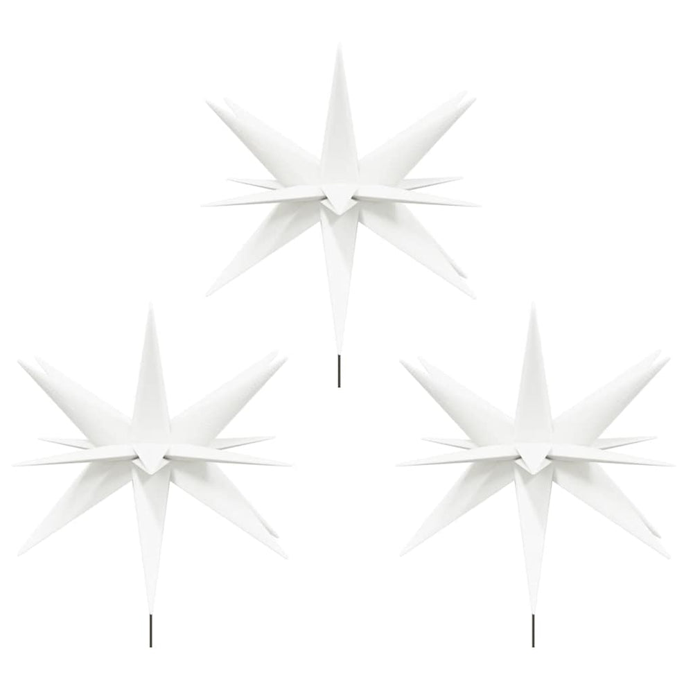 Kalėdiniai šviestuvai su smaigais/LED ICEPATH, 3vnt., balti, 35cm