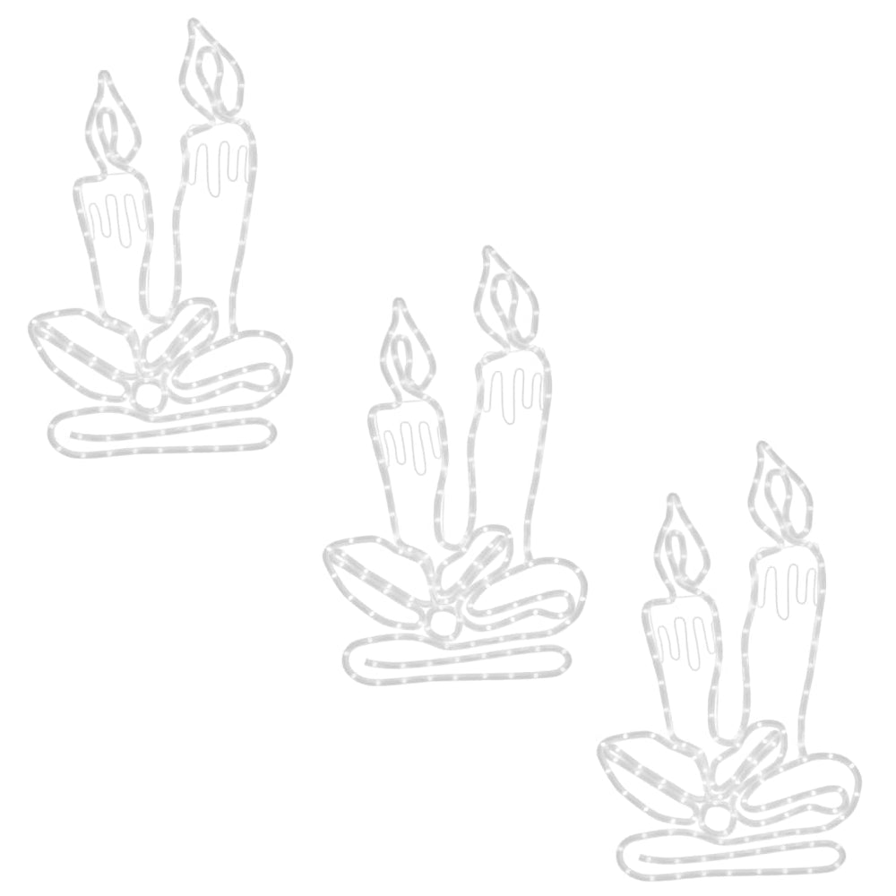 Kalėdinės dekoracijos žvakės su 144 LED WONDER, 3vnt., 70x42cm