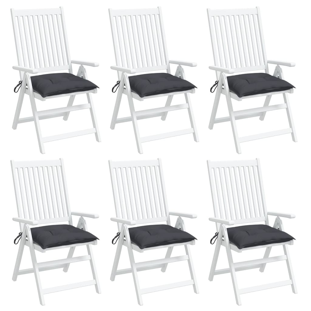 Kėdės pagalvėlės, 6vnt., antracito, 50x50x7cm, oksfordo audinys