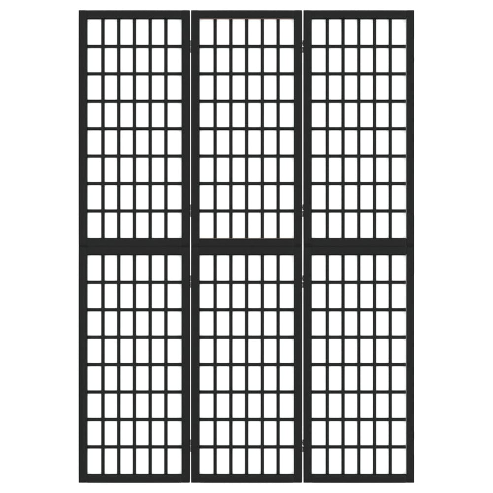 Kambario pertvara, juoda, 3 segmentai, 120x170cm, japoniška