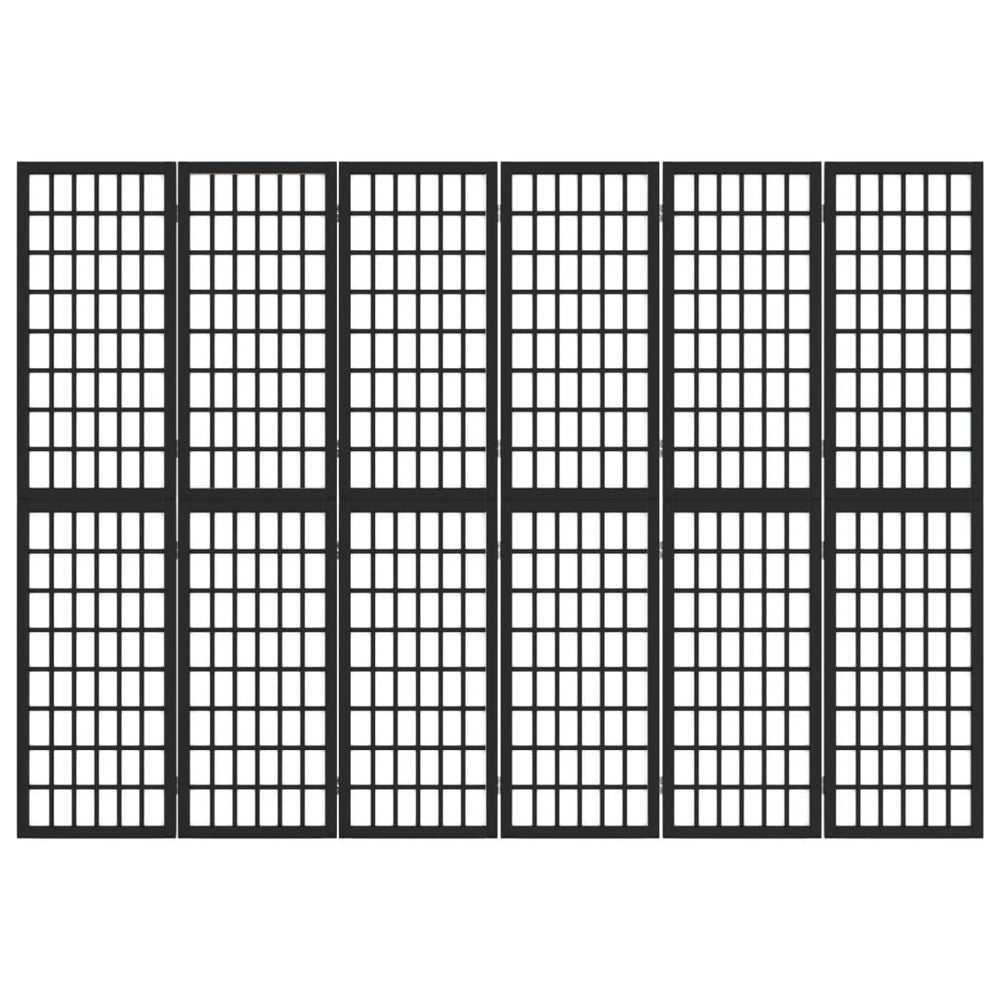Kambario pertvara, juoda, 6 segmentai, 240x170cm, japoniška