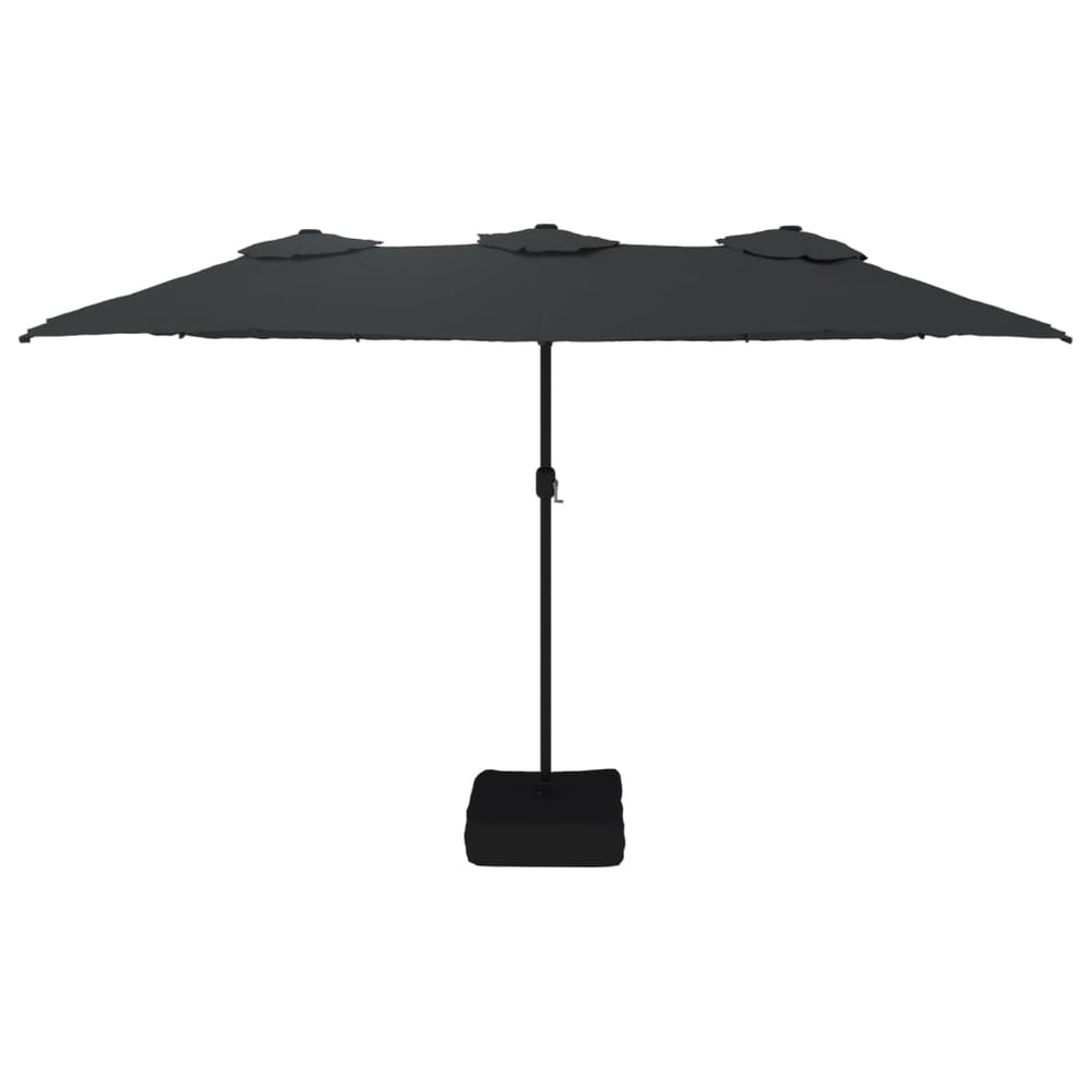Double garden sunshade, black, 449x265cm