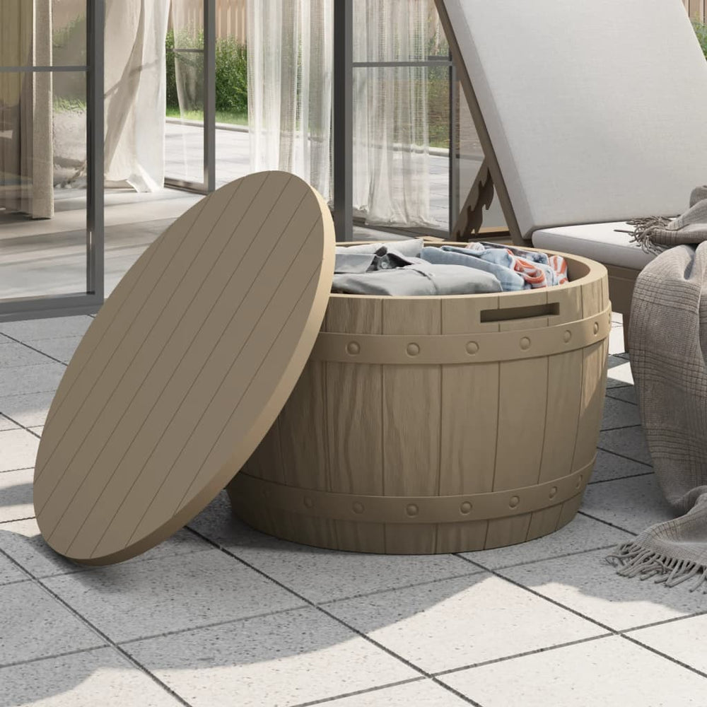 3-1 Garden storage box, light brown, polypropylene