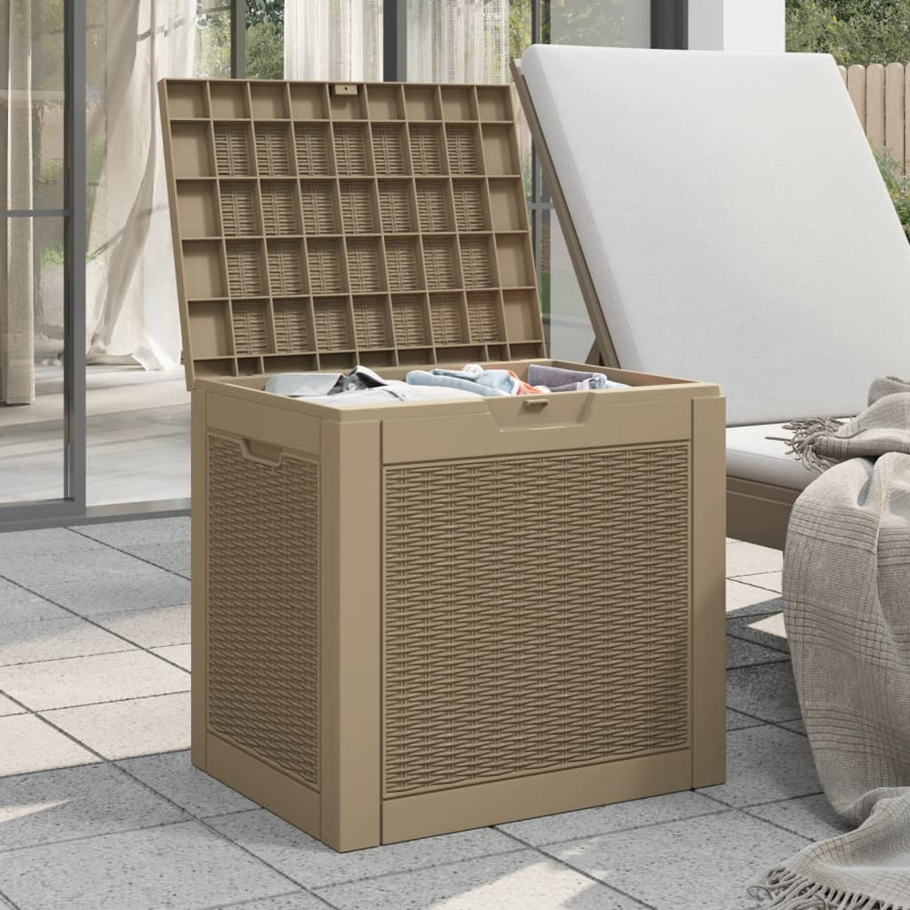 Garden storage box, light brown, 55.5x43x53cm, polypropylene