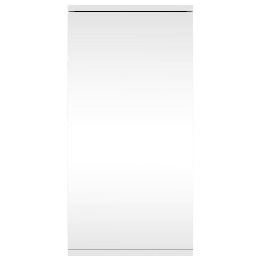 Kampinė veidrodinė vonios kambario spintelė, balta, 30x24x60cm