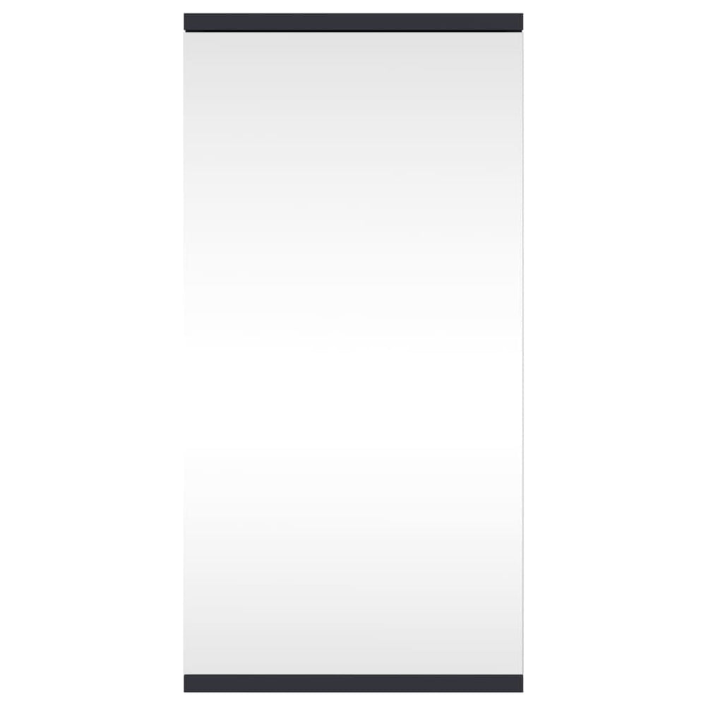 Kampinė veidrodinė vonios kambario spintelė, pilka, 30x24x60cm