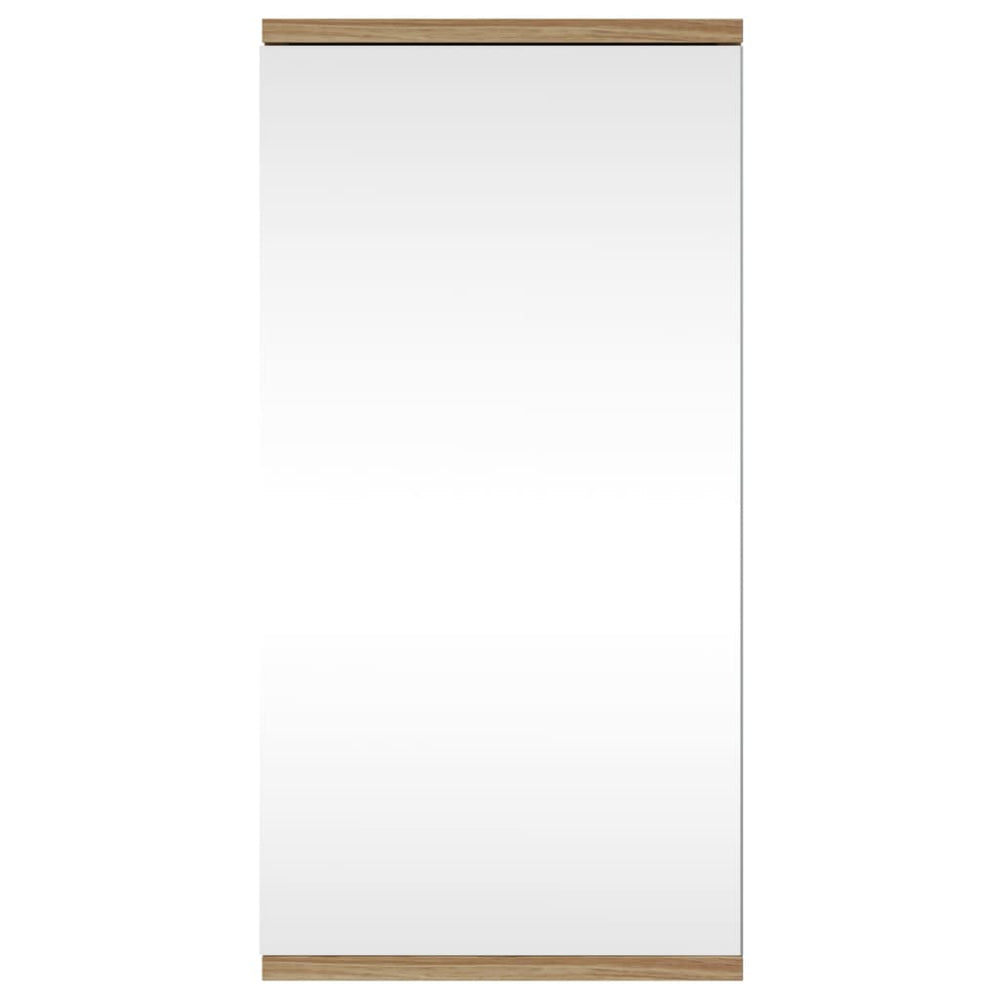 Kampinė veidrodinė vonios kambario spintelė, ąžuolo, 30x24x60cm