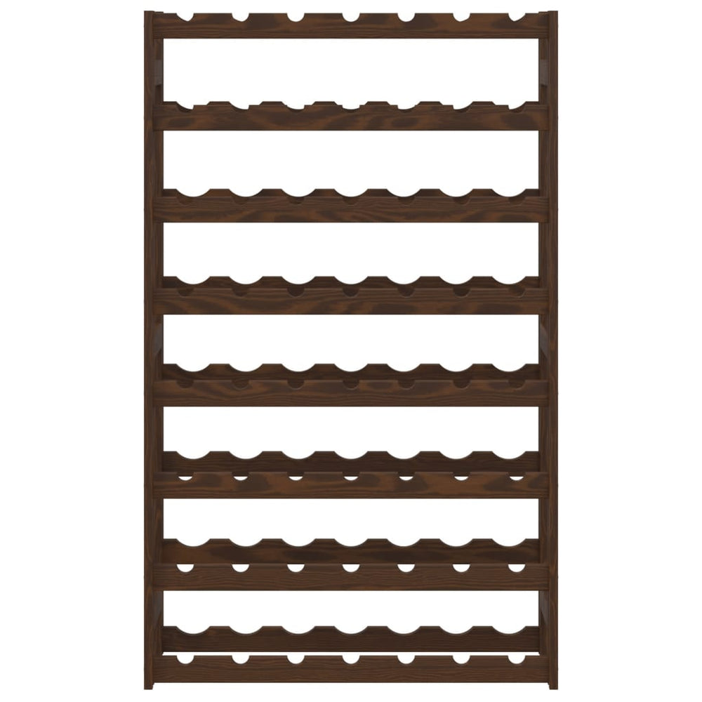 Vyno laikiklis 56 buteliams, rudas, pušies medienos masyvas