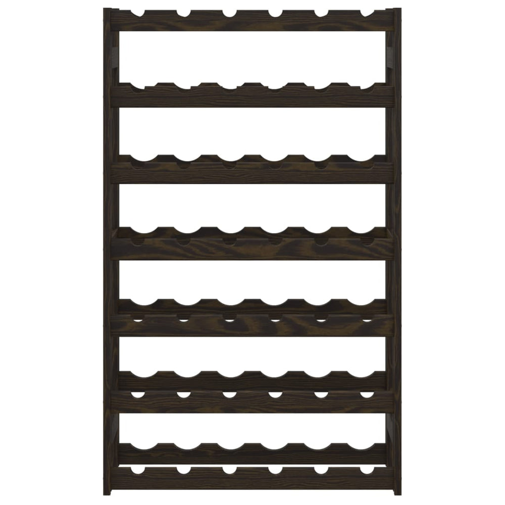 Vyno laikiklis 42 buteliams, juodas, pušies medienos masyvas