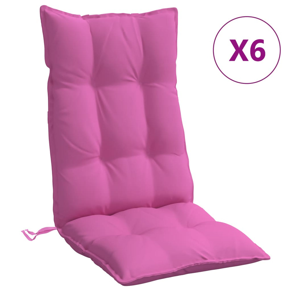 Kėdės pagalvėlės, 6vnt., rožinės spalvos, oksfordo audinys