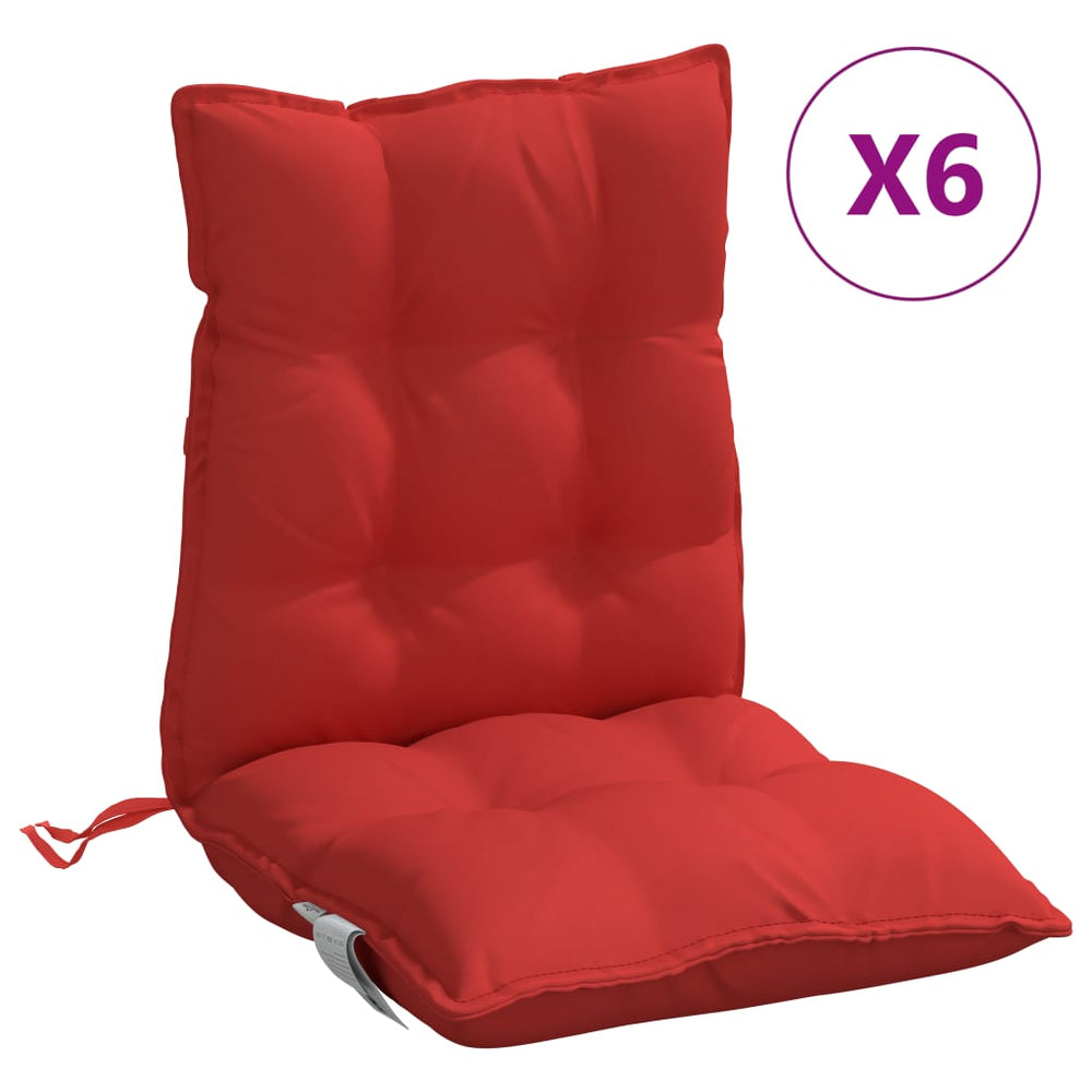 Kėdės pagalvėlės, 6vnt., raudonos, oksfordo audinys