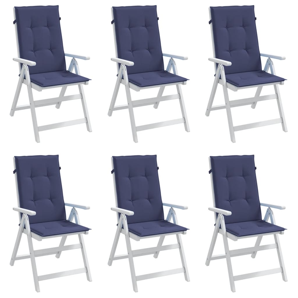 Kėdės pagalvėlės, 6vnt., tamsiai mėlynos, audinys