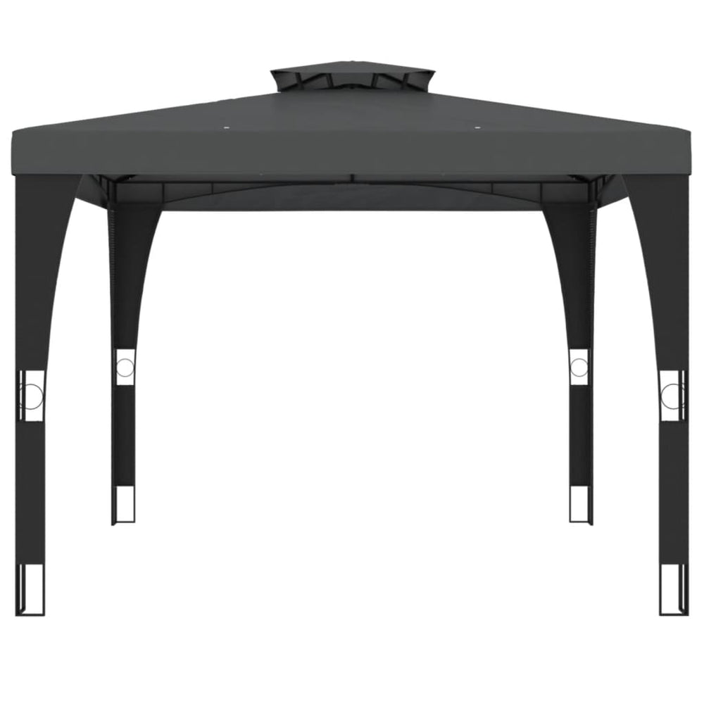 Gazebo with a double roof XANDER, anthracite, 2.98x2.98m