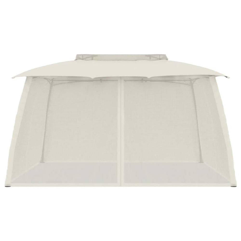 Gazebo with roof XANDER, cream, 3.93x2.93m