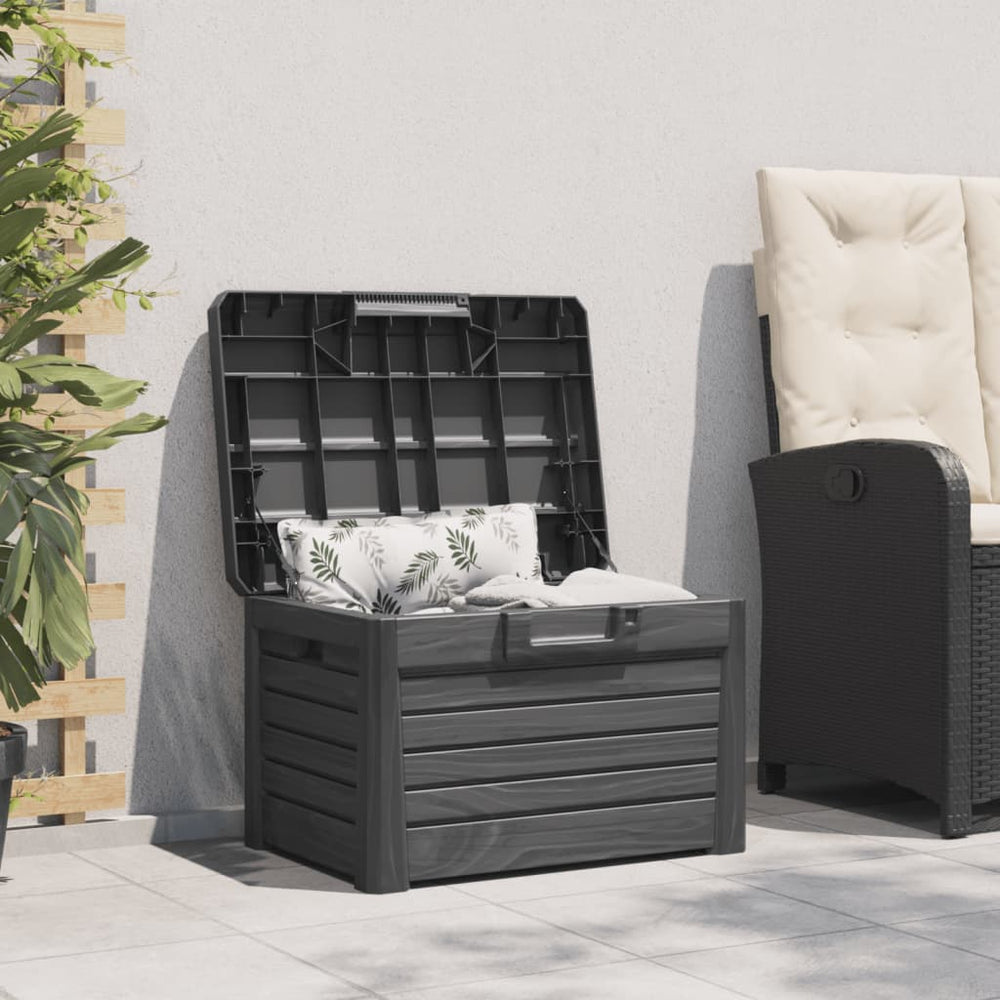 Outdoor cushion box, anthracite, 73x50.5x46.5cm, PP