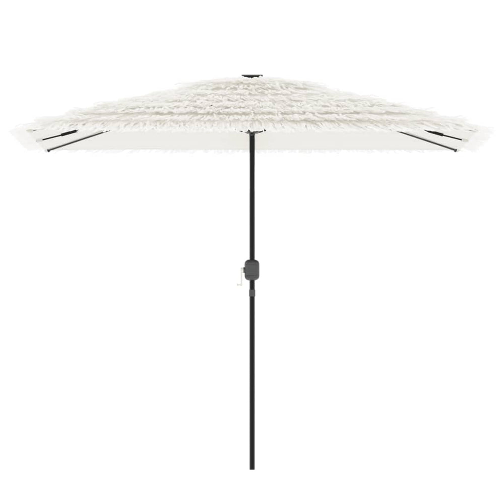 Skėtis nuo saulės su plieniniu stulpu, baltas, 300x200x250cm