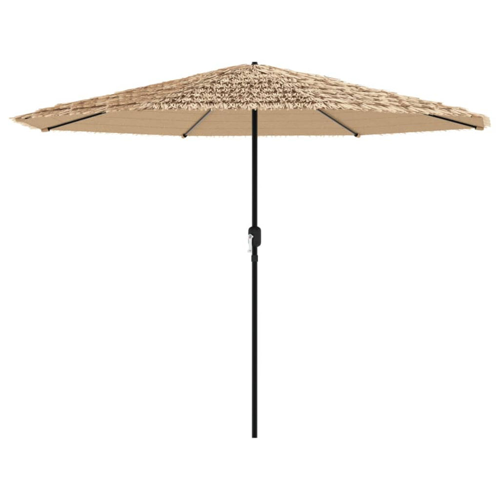 Sun umbrella with steel pole, brown, 388x388x248cm