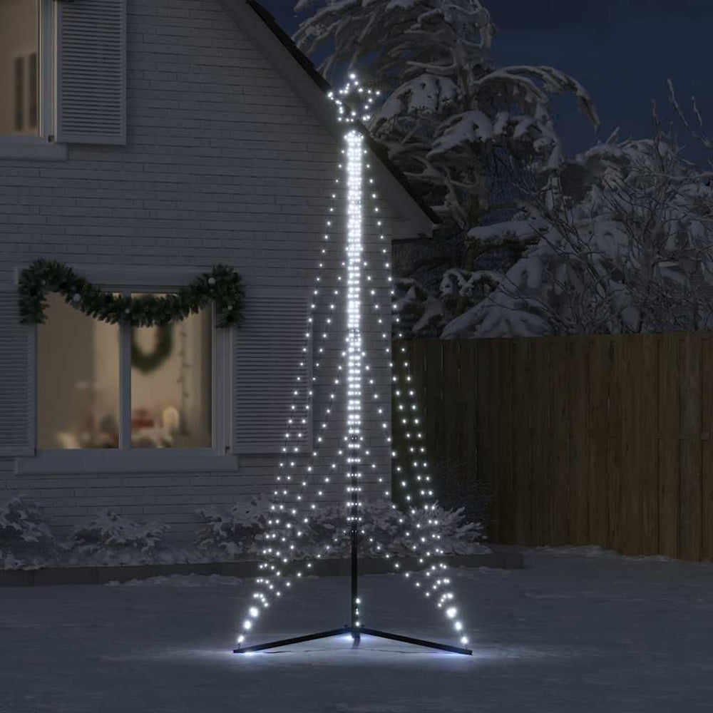 LED Kalėdų eglutė CRYSTAL MOON, 525 LED Šalta Balta 302 cm.