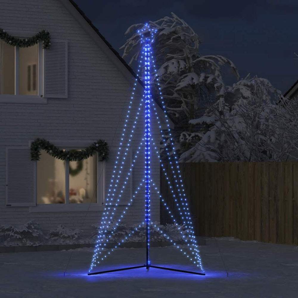 LED Kalėdų eglutė CRYSTAL MOON, 615 LED Mėlyna 404,5 cm.