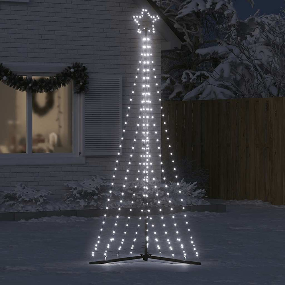 LED Kalėdų eglutė CRYSTAL MOON, 447 LED Šalta Balta 249 cm.