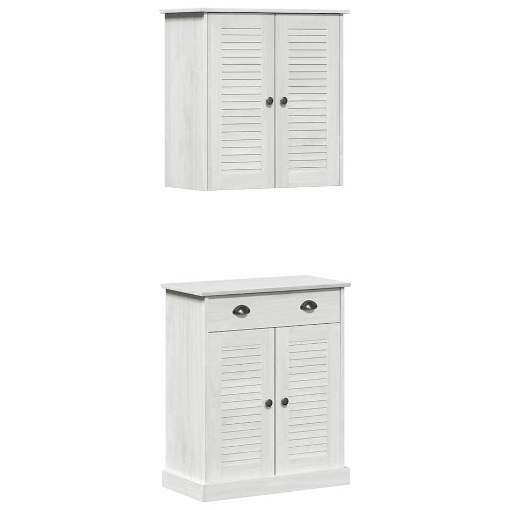 Vonios baldų rinkinys su stalčių su lentyna su saugykla su durimis 2 pcs Ruda 67.5 x 34 x 80 cm