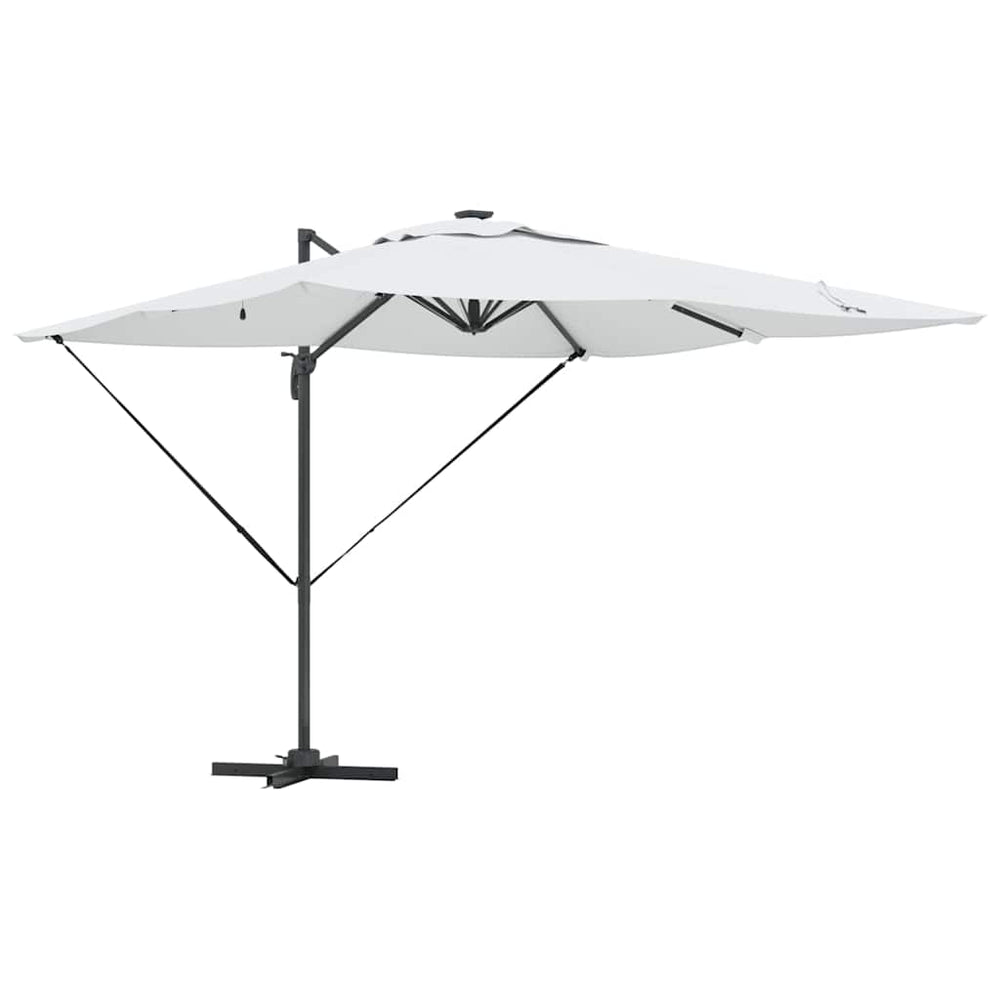 Cantilever Roma LED umbrella sand 286x285x270 cm aluminium
