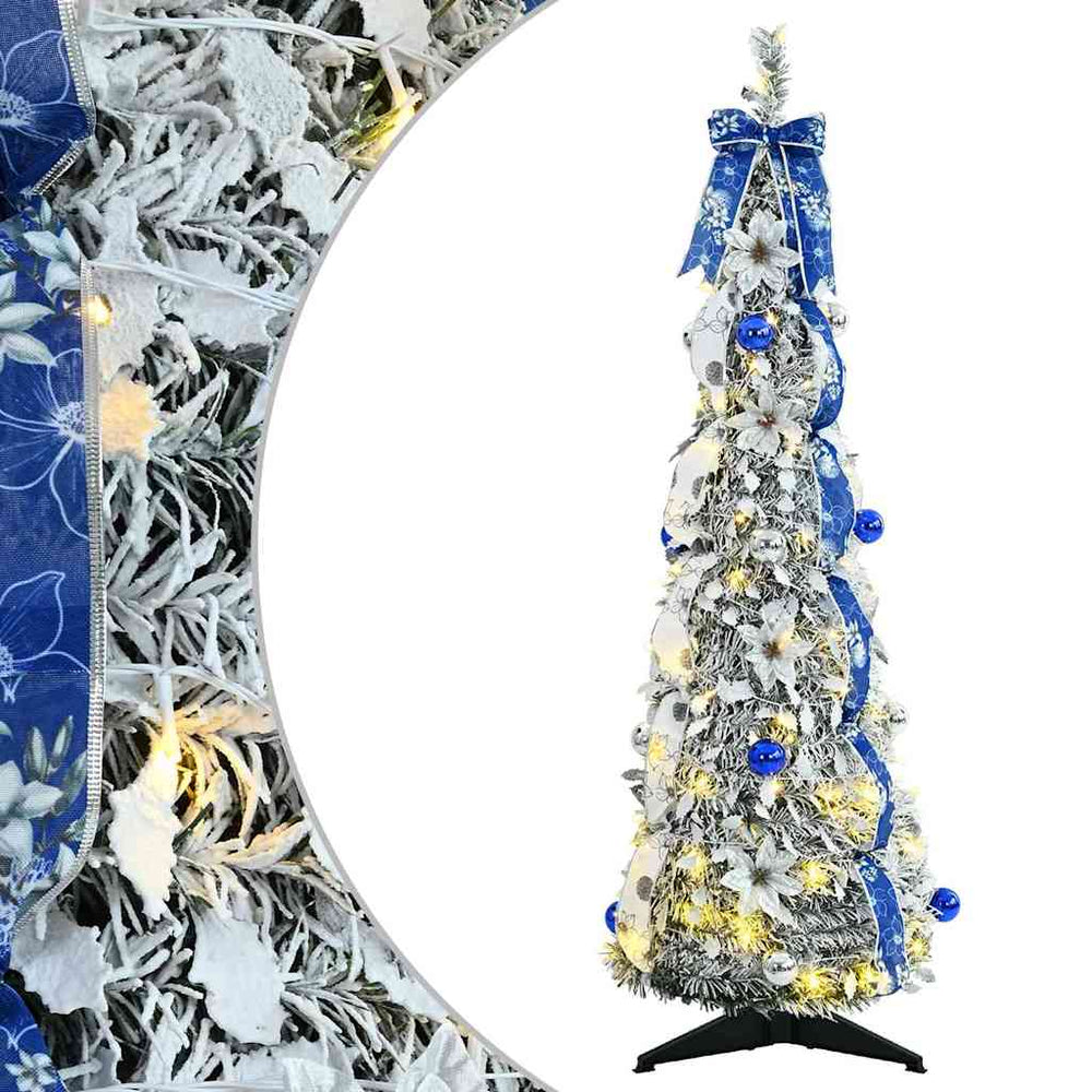 Dirbtinė Kalėdų eglutė CRYSTAL POLAR, su 50 LED stovu Žalia 120 cm.