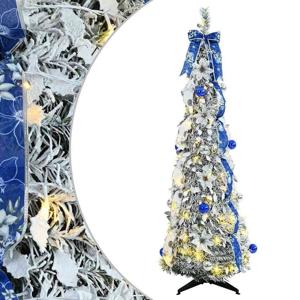 Dirbtinė Kalėdų eglutė CRYSTAL POLAR, su 100 LED stovu Žalia 150 cm.