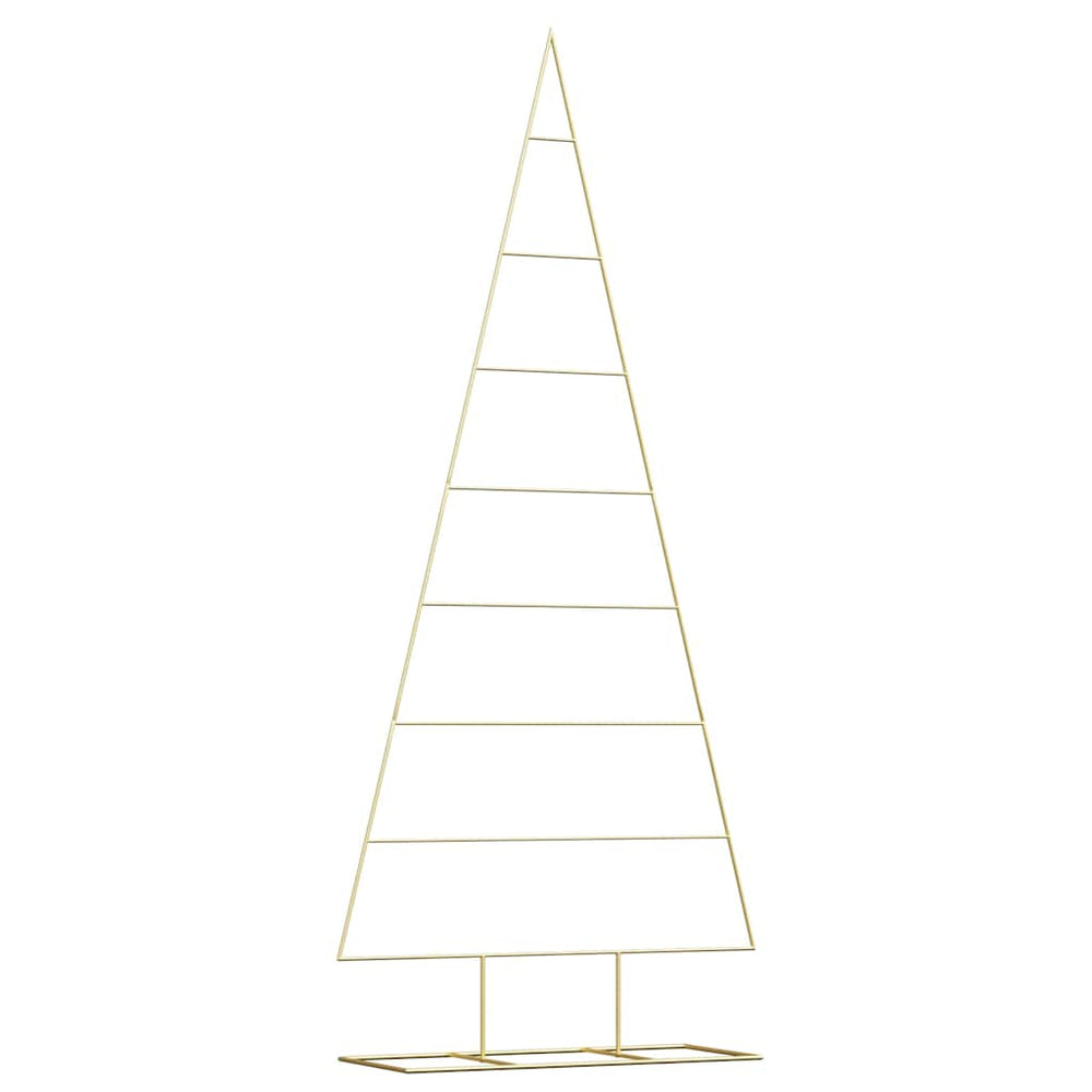 Metallic Christmas tree HOLLOW MOON, with stand, Gold, 210 cm.