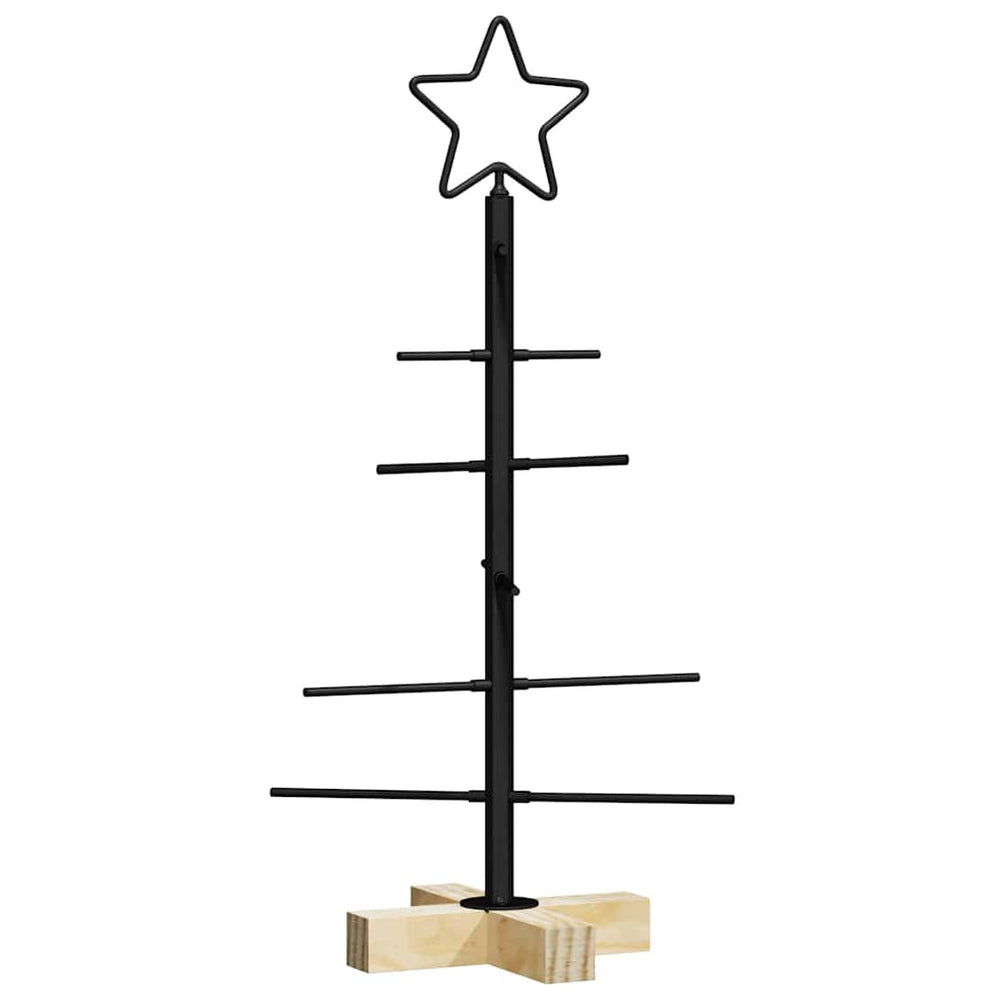 Metalinis Kalėdų medis HOLLOW MOON, stovu Juoda 60 cm.