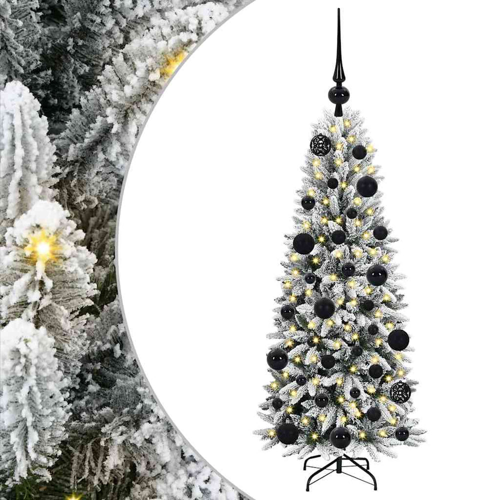 Dirbtinė Kalėdų eglutė FROST BOREAL, su 150 LED stovu Balta 120 cm.