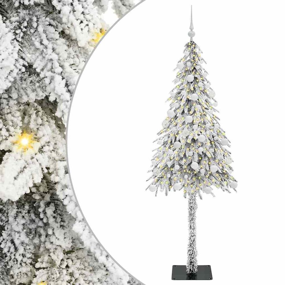 Kalėdų eglutė NORDIC AURORA, su 300 LED stovu Balta 180 cm. ir Plienas