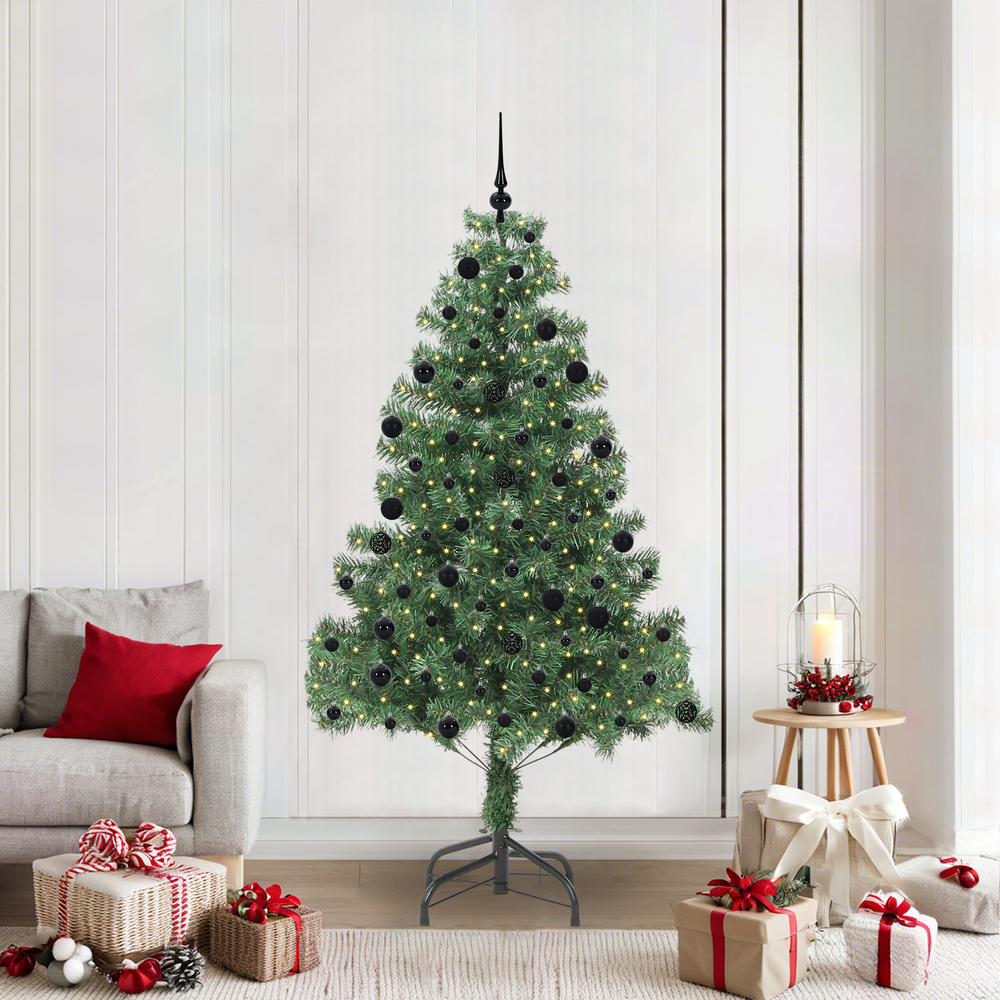 Christmas tree PINE HOLLOW, with 300 LED stand Green 210 cm.