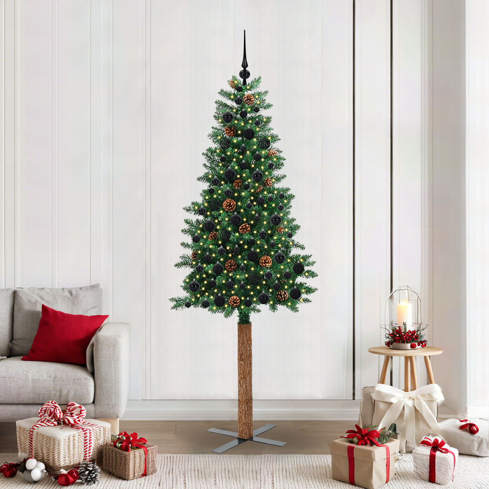 Slim Christmas tree EMBER ARCTIC, Green 210 cm, hard pine