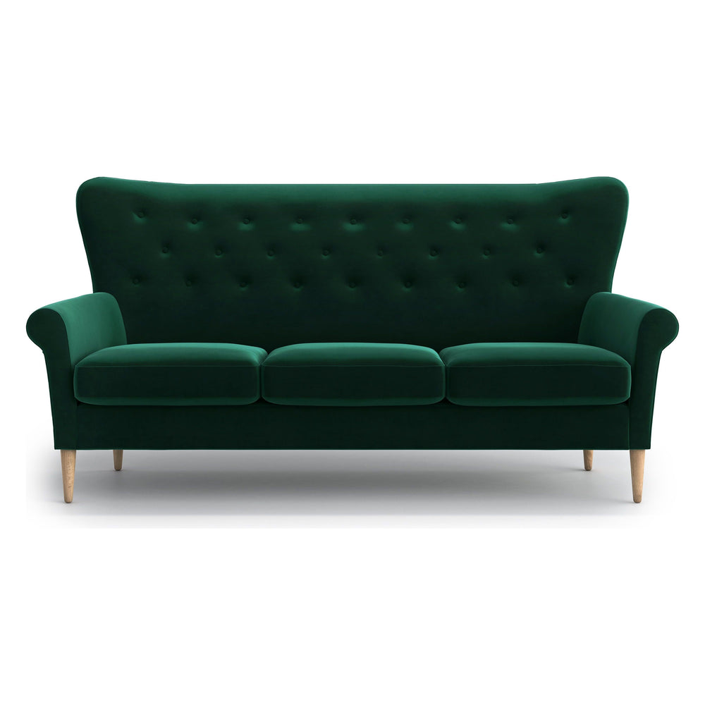 AMELIE 3 vietų sofa, žalia spalva