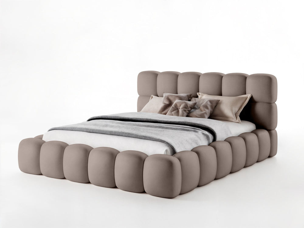 Miegamojo lova JASMIJA, šviesiai ruda piano