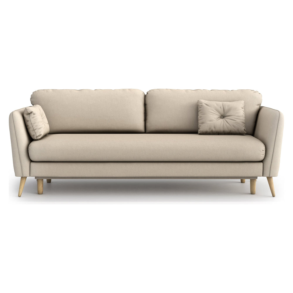 CLARA 3 vietų sofa lova, natūrali spalva