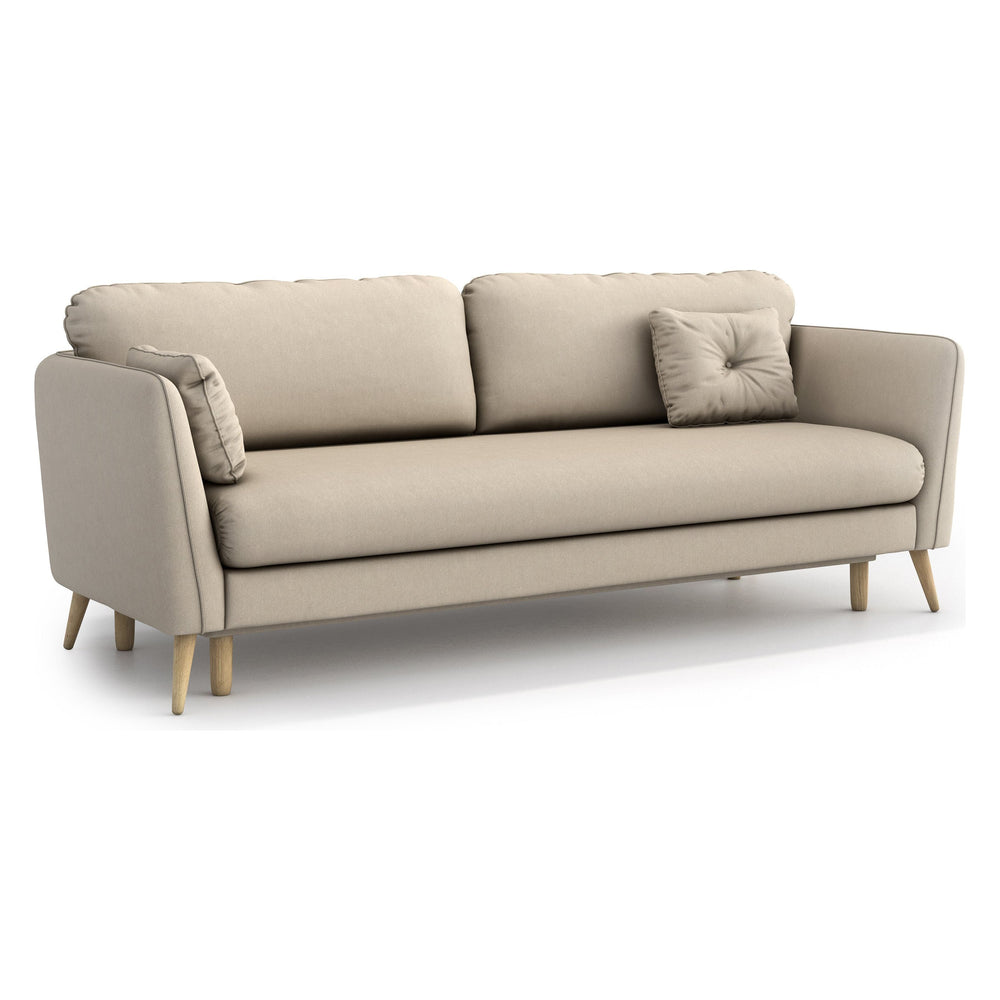 CLARA 3 vietų sofa lova, natūrali spalva