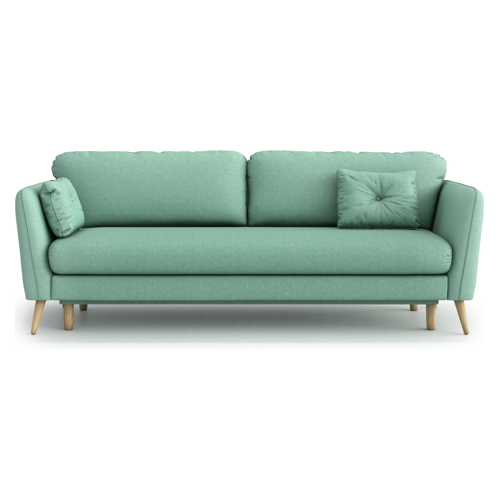 CLARA 3 vietų sofa lova, šviesiai žalia spalva