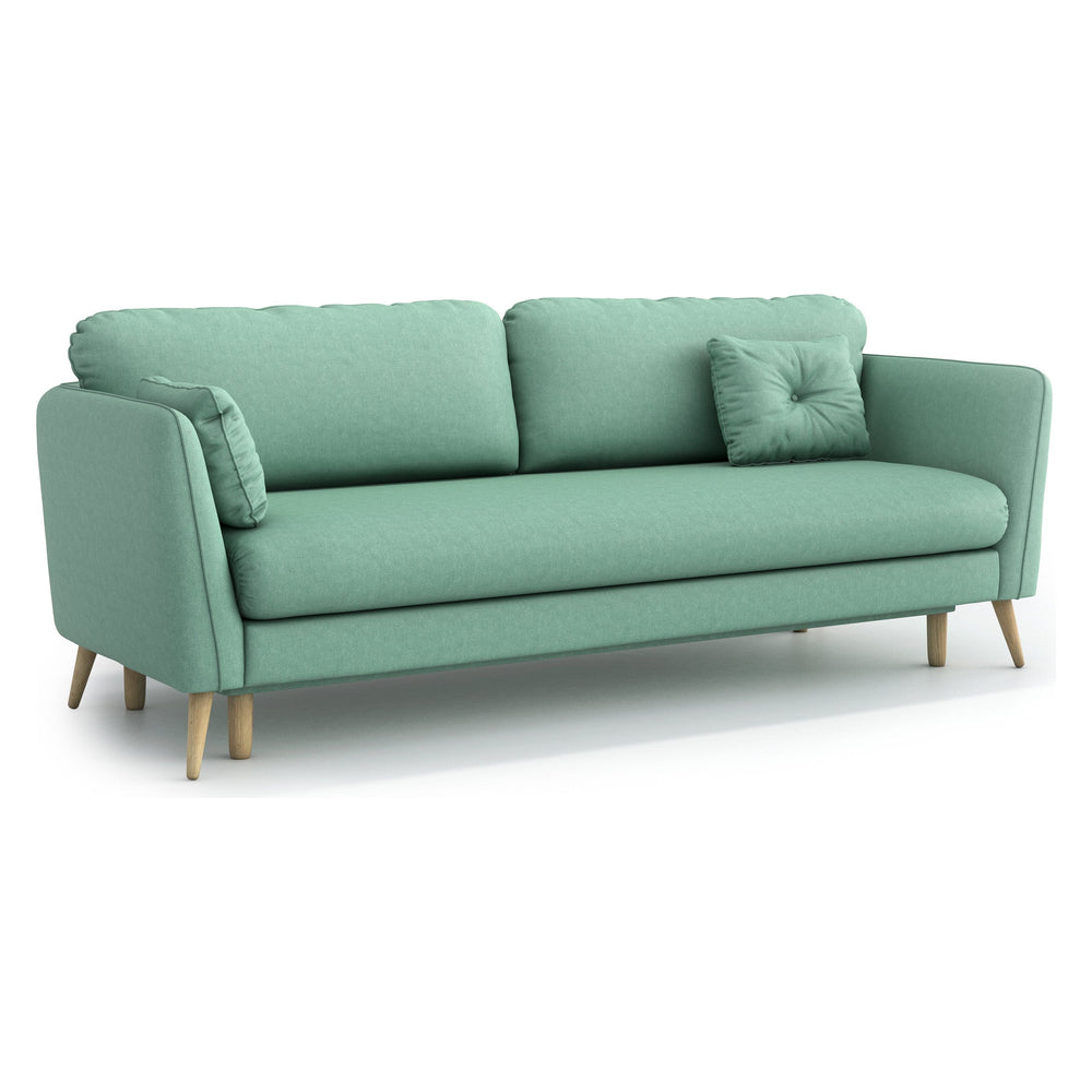CLARA 3 vietų sofa lova, šviesiai žalia spalva