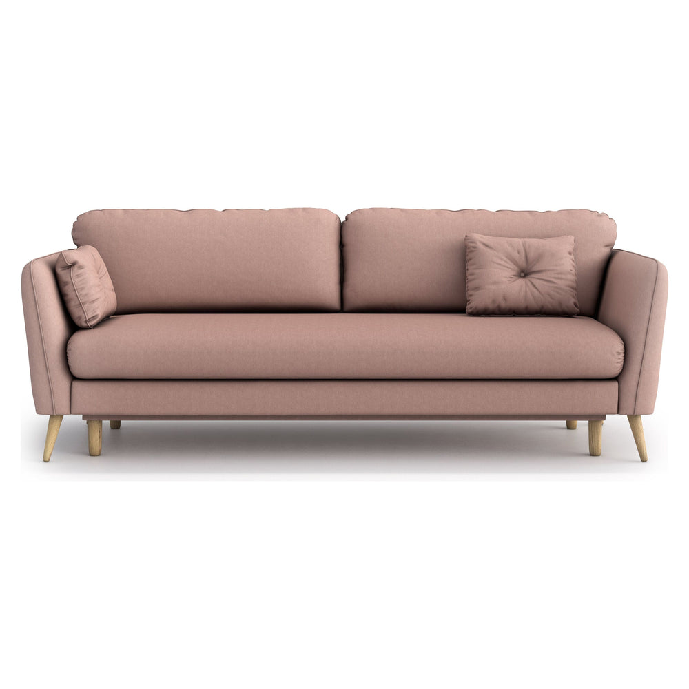 CLARA 3 vietų sofa lova, rožinė spalva