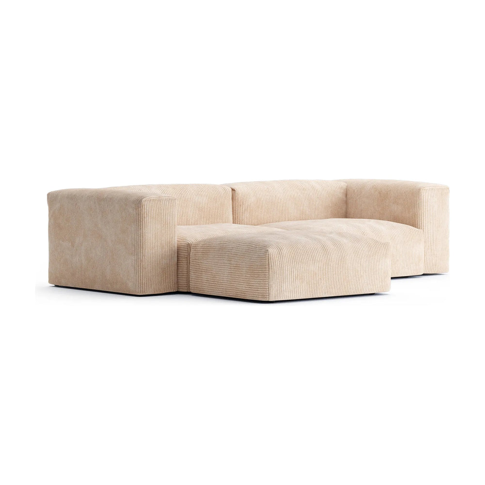 CLOUD L, 4 vietų modulinė sofa, smėlio spalva, velvetas