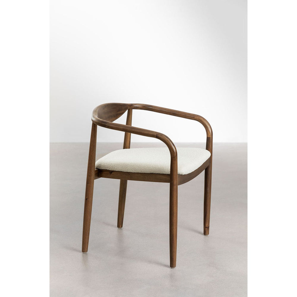 Valgomojo kėdė MALLORY, akacijos mediena, ruda spalva