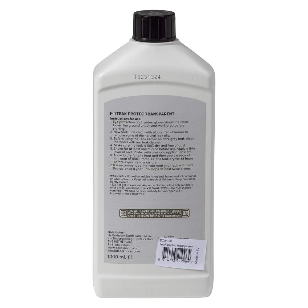 Priežiūros priemonė teak apsauga skaidri 1000 ml