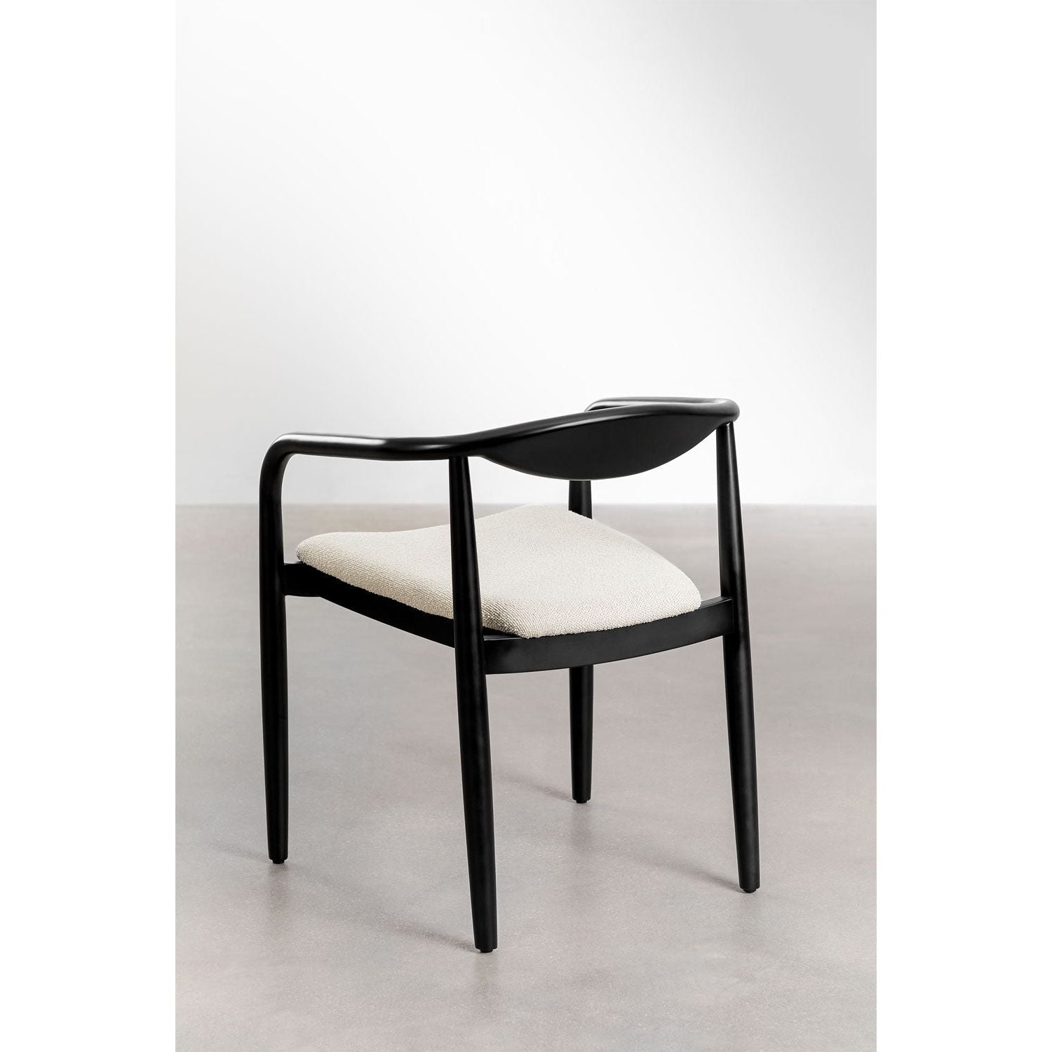 Valgomojo kėdė MALLORY, akacijos mediena, juoda spalva