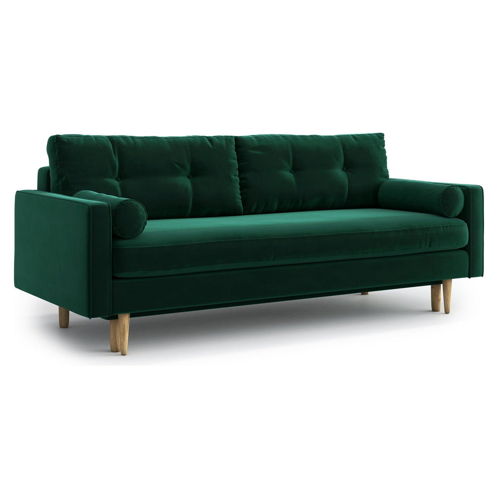 ESME 3 vietų sofa lova, žalia spalva